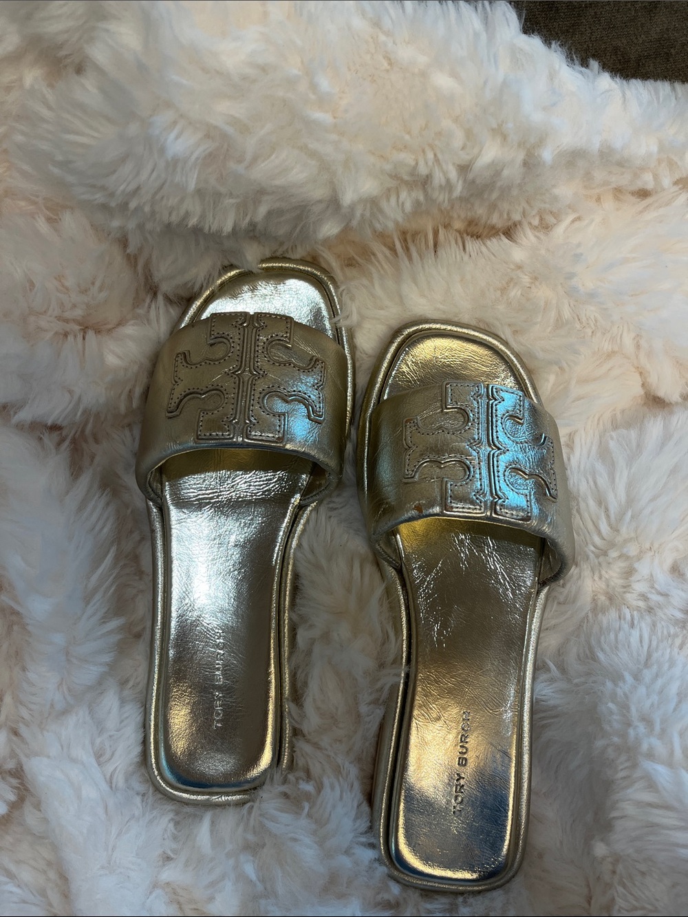 Tory Burch Double T Sport Sandals, size 6.5.